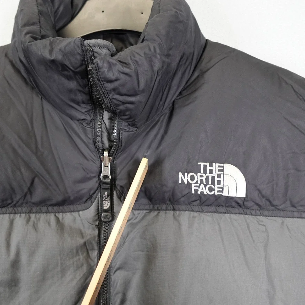 The North Face Puffer Vest Mens XL Gray Nuptse 700 Down Insulated Winter Vest